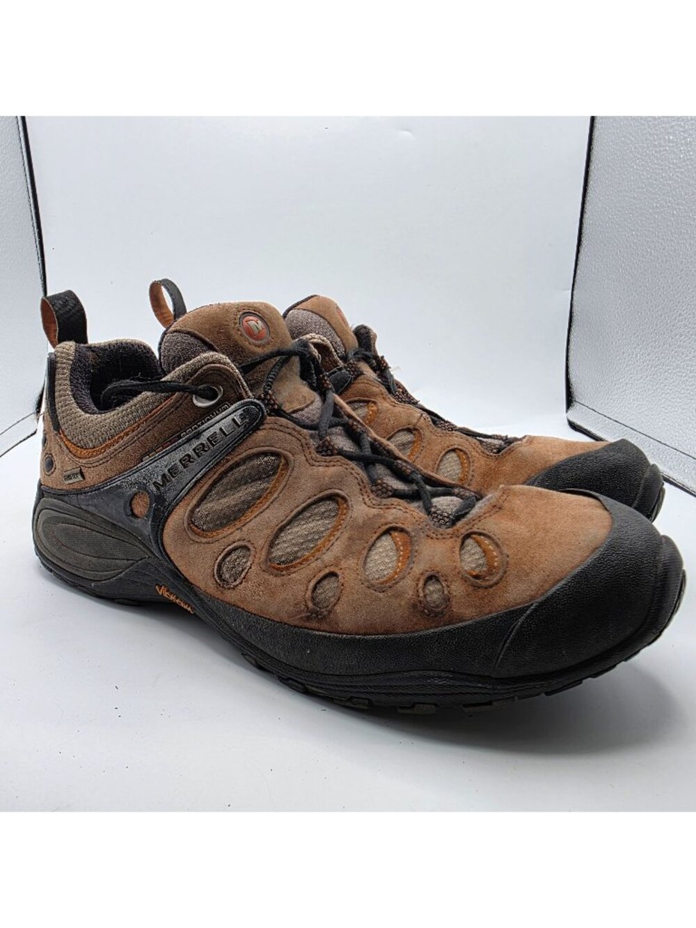 Merrell Chameleon Mens 10.5 Brown Shoes Vibram Trail Hiking Outdoors Gore-Tex